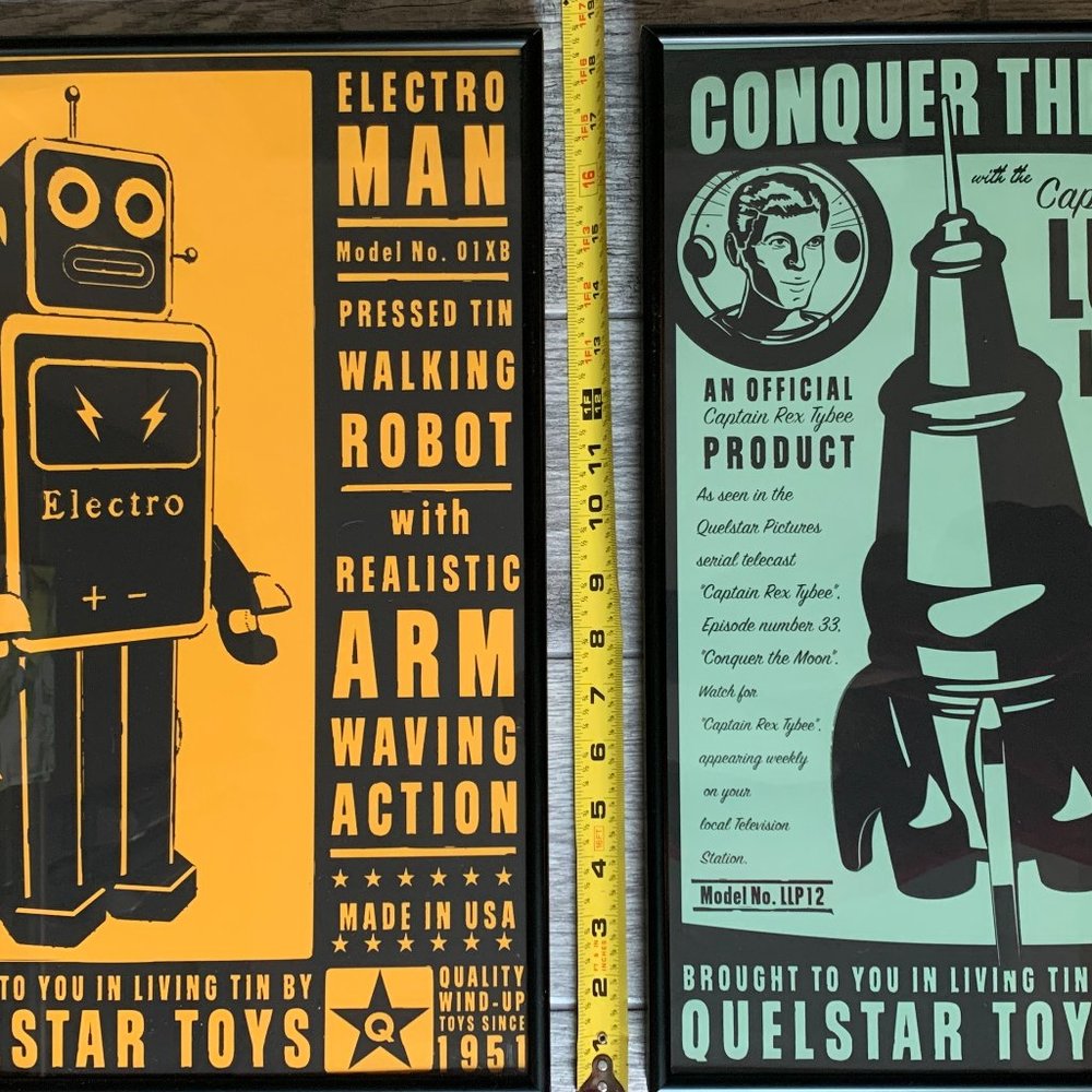 3 John W. Golden's Space Age Posters: Rocket, Robot, & Flying Saucer- SHIPS FREE - Picture 7 of 16